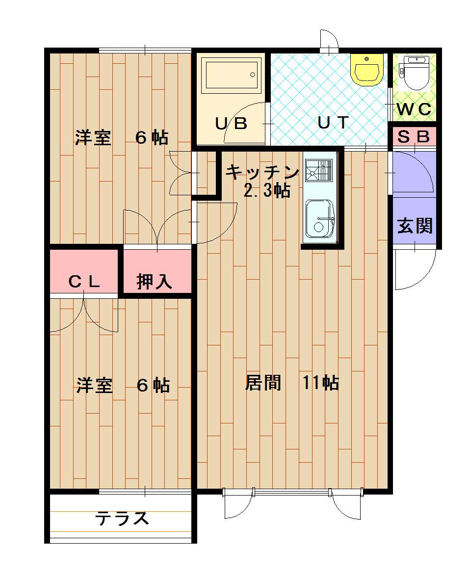 ヘルメス’０１101間取図