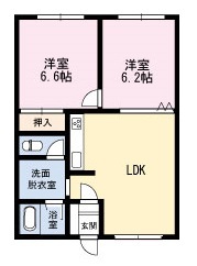 コーポサリーズ202間取図