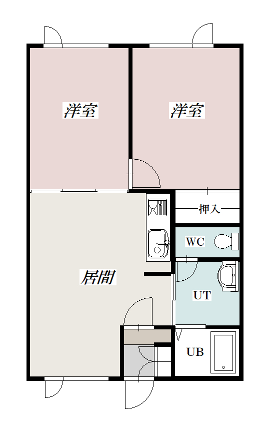 コーポサリーズ203間取図