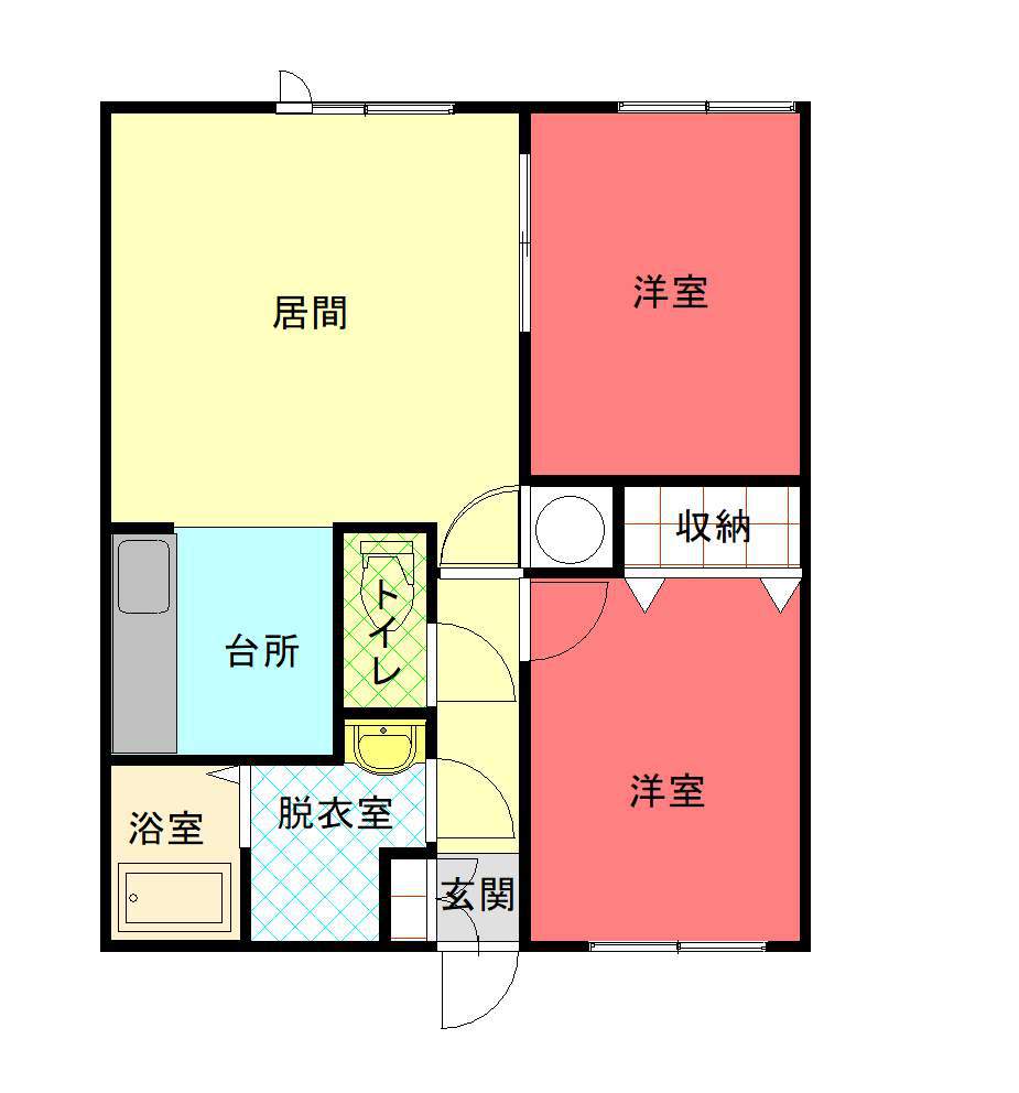 リバーサイドハイツＢB202間取図