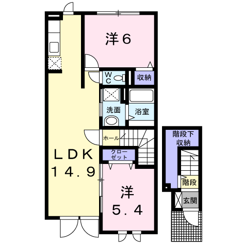 カルムⅣ201間取図