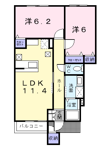 ベル　ヴィラージュ１０３間取図