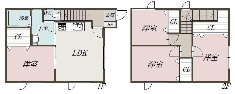 神楽２－９貸家Ｂzzz間取図