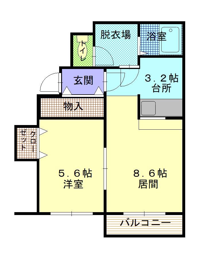 サウスコーポ106間取図