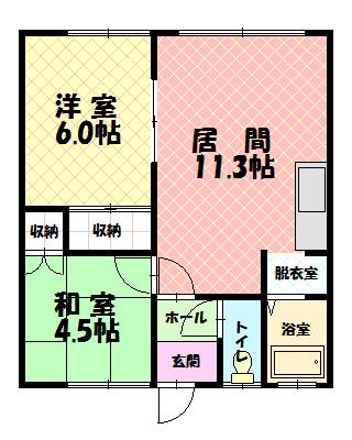 富マンション102間取図