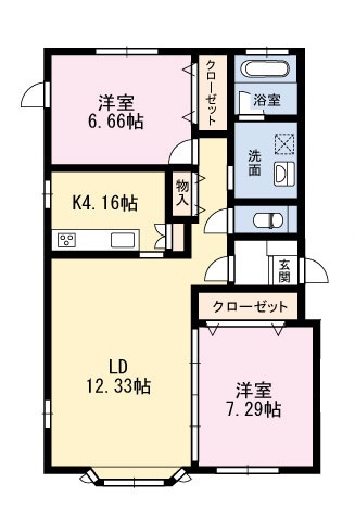 ヴィヴェーレ神楽岡101間取図
