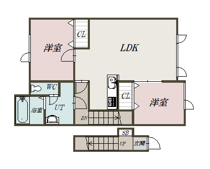 オアシスⅡ205間取図