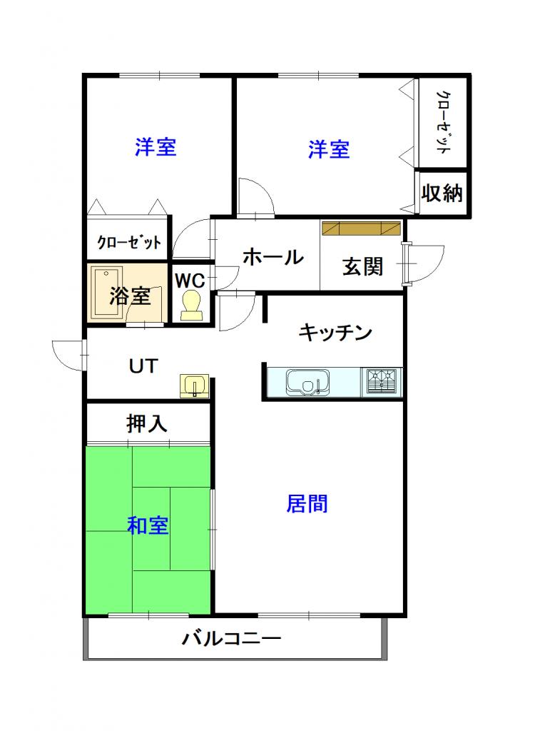 エスティウメダＢ301間取図