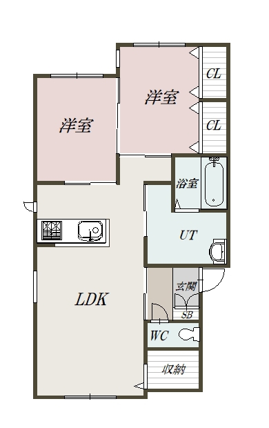 エレンシア大町A棟201間取図