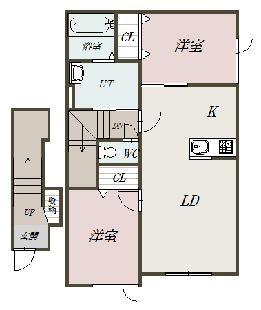 Ｓｕｎｎｙ　Ｔｅｒｒａｃｅ203間取図