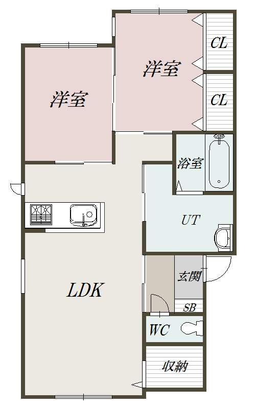 エレンシア大町B棟101間取図