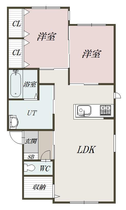 エレンシア大町B棟102間取図