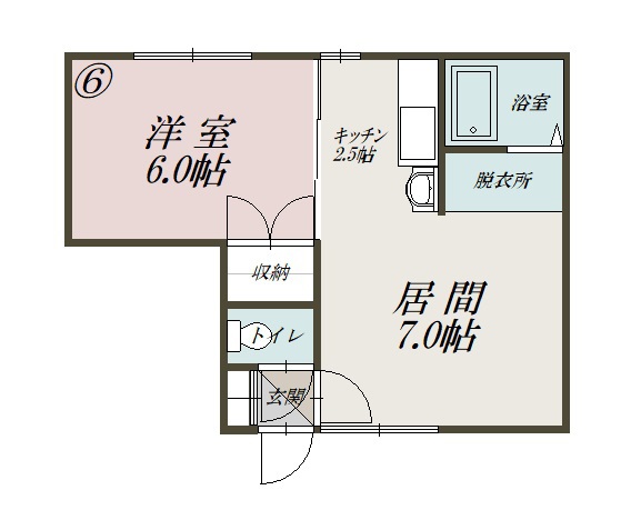 キャッスル東光206間取図