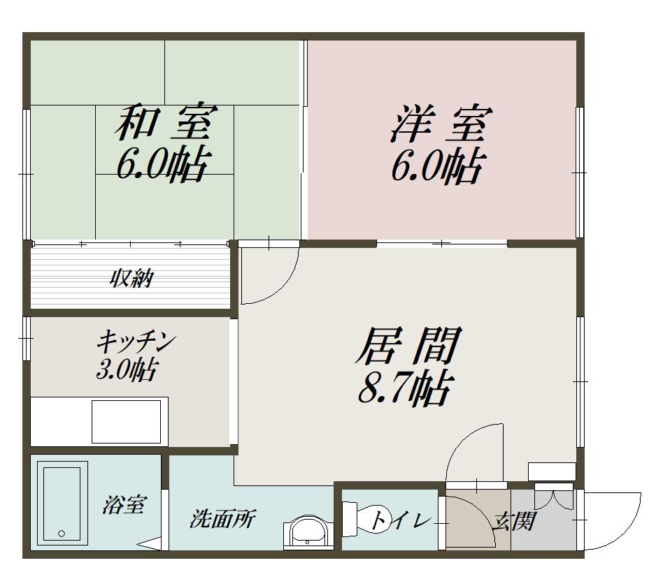 キャッスル東光202間取図
