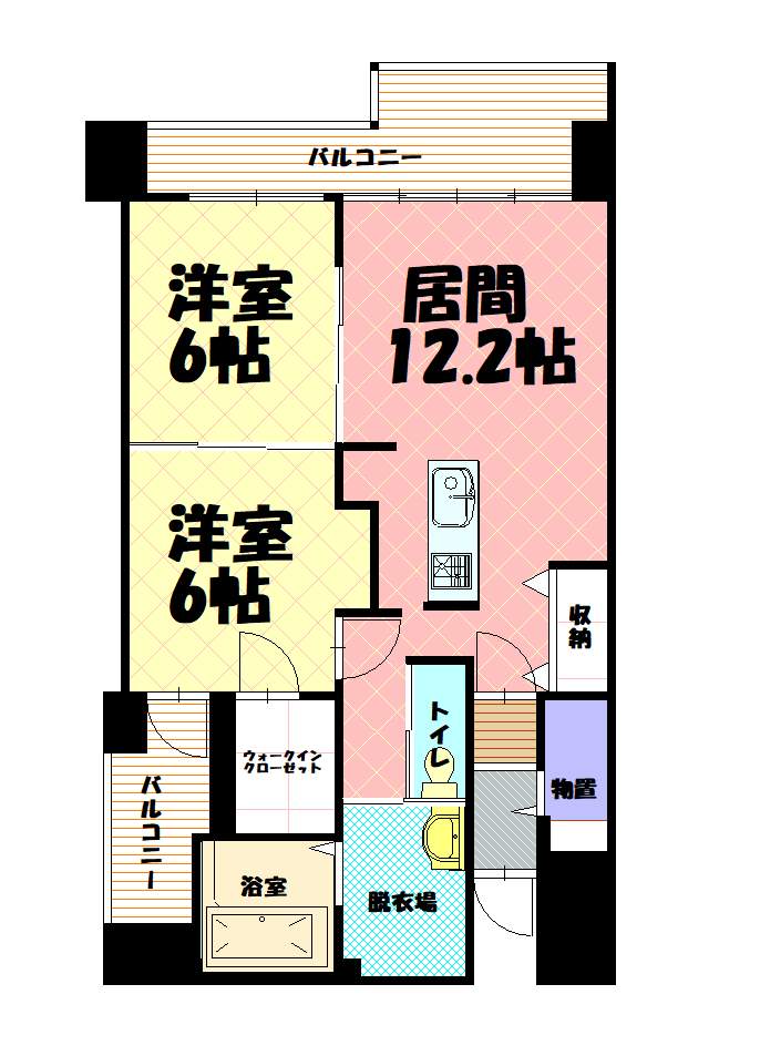 緑町ヒルズ601間取図