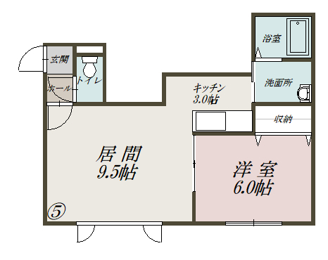 ラ・シャンブル105間取図