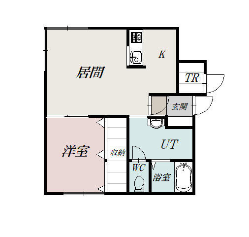 ａｔｅｅｎａ３・２３　Ａ棟101間取図