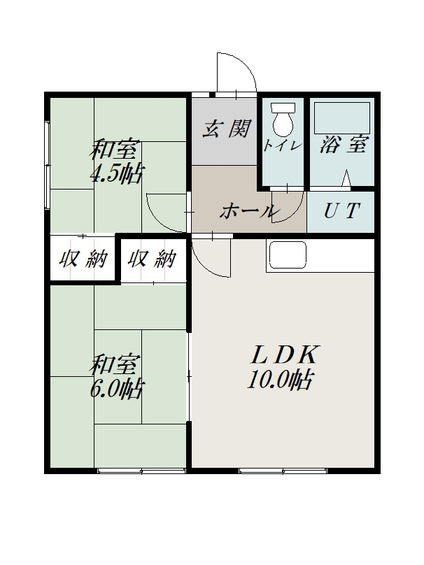 神楽岡１２－４A2間取図