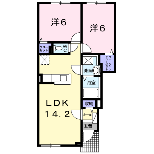 ビリーブグットⅥ101間取図