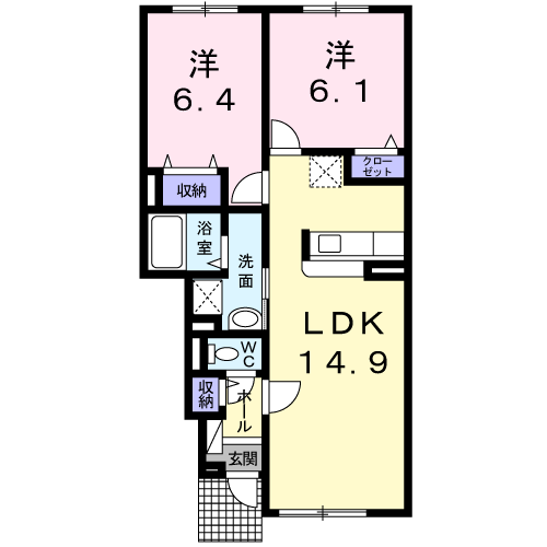 コート　ボヌールＪ103間取図