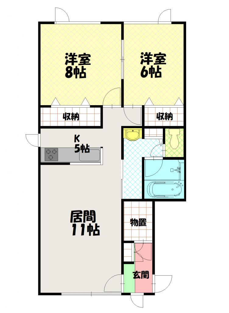 ファインヒル101間取図