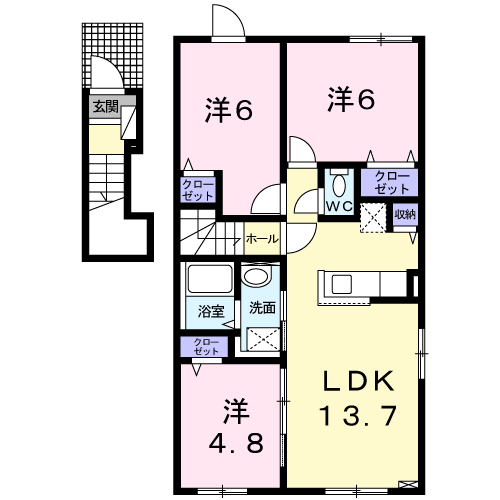 ベリーショコラ201間取図