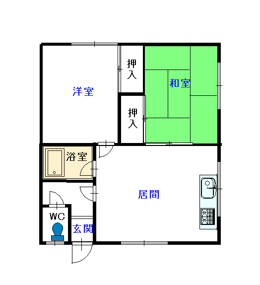 はりまマンション1間取図