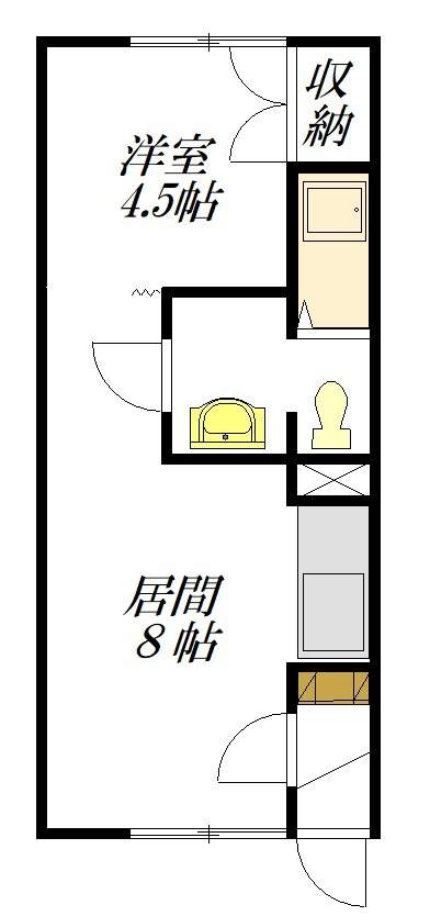 クレセントヒルズ203間取図