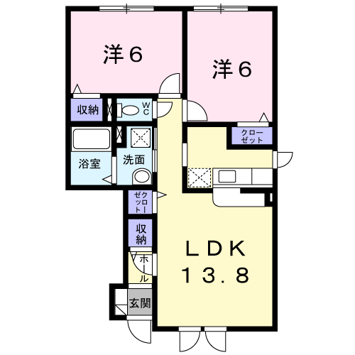 メゾンジュネス103間取図