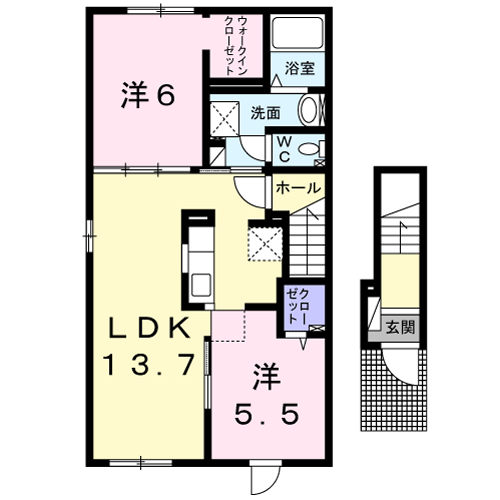 スマイル　ハウス201間取図