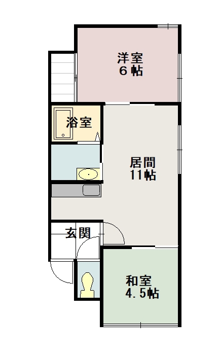 ストーンハイツせせらぎＢ101間取図