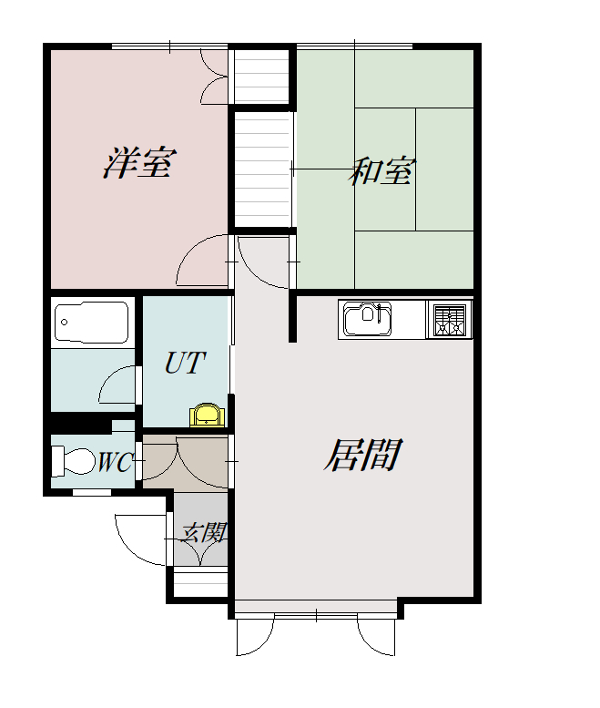 グレース三田2A間取図