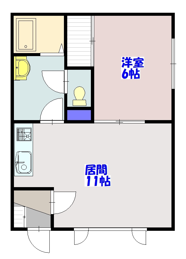 マイルーム神居101間取図