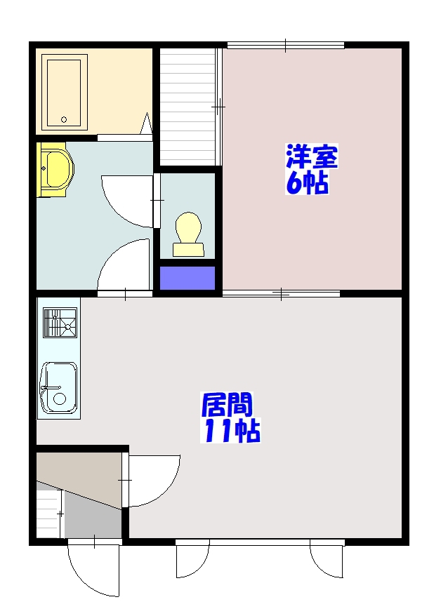 マイルーム神居203間取図