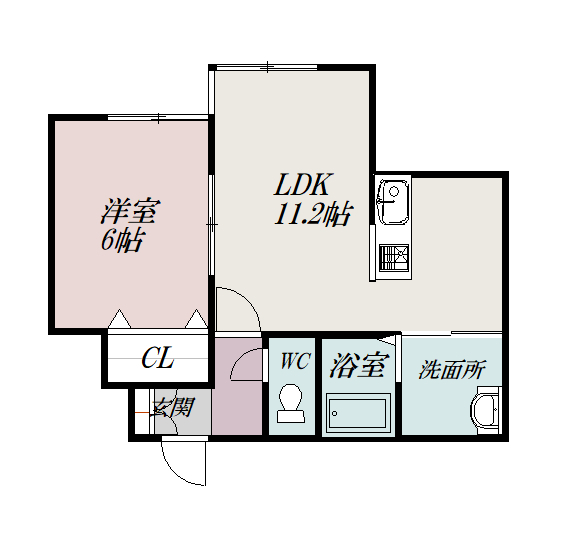Ｌａ　ｃｌａｉｒ１０102間取図