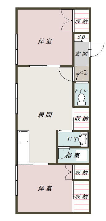 第５ハイツあおき5間取図
