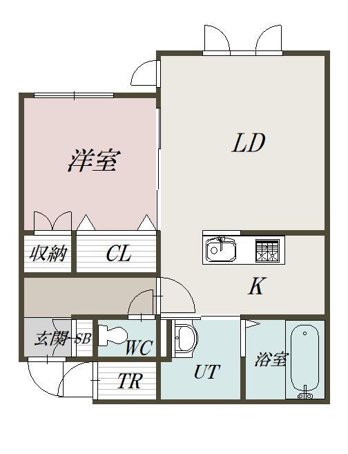 シャルマン旭神Ｄ棟２０４間取図