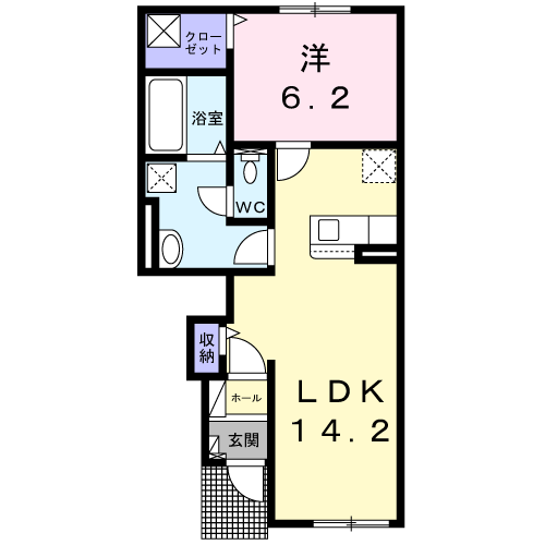 ブルー　クレール　Ⅱ102間取図