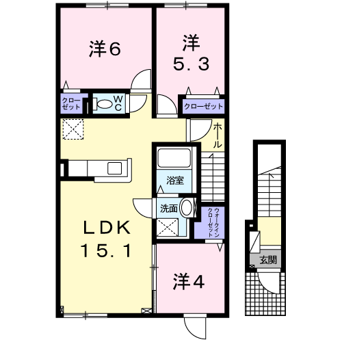 パルタージュⅢ203間取図