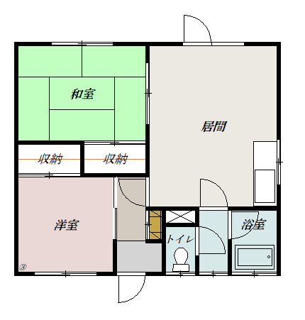 コーポ金谷Ａ103間取図