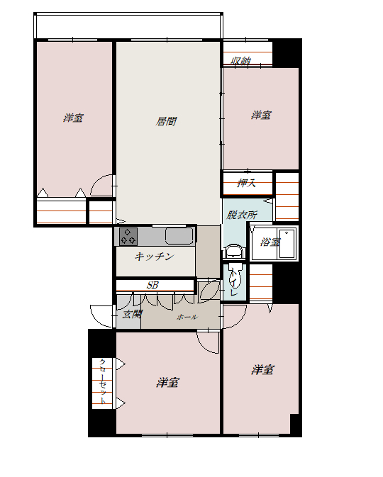 シャンノール緑道701間取図