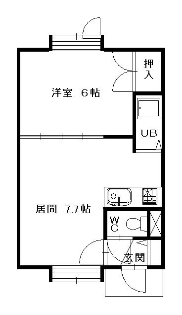 ハイツＹＯＵトピア202間取図