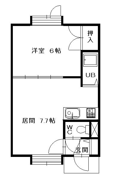 ハイツＹＯＵトピア205間取図