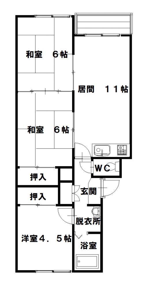 サンシャイン南３条302間取図