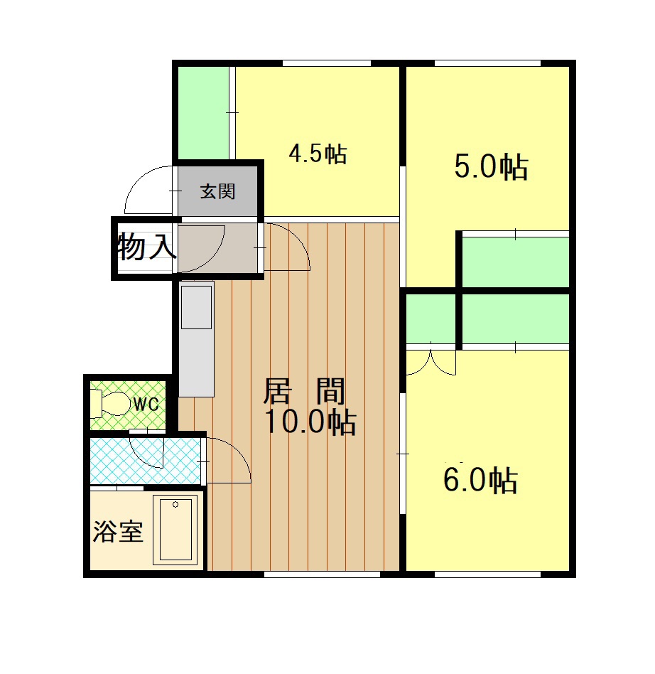 春光２．３ハイツ123間取図