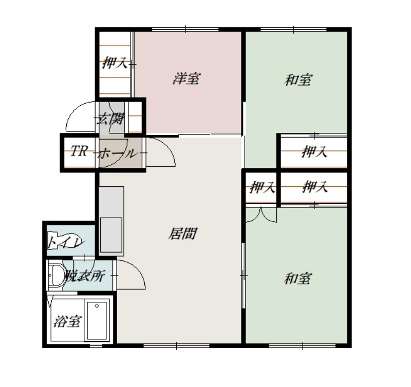 春光２．３ハイツ113間取図