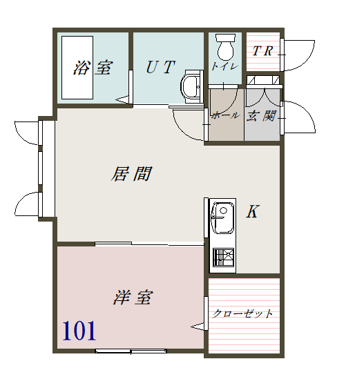 シャルマン春光Ａ棟101間取図