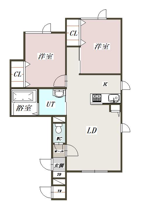 Ｃアザラシ205間取図