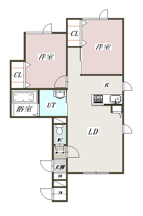 Ｃアザラシ105間取図