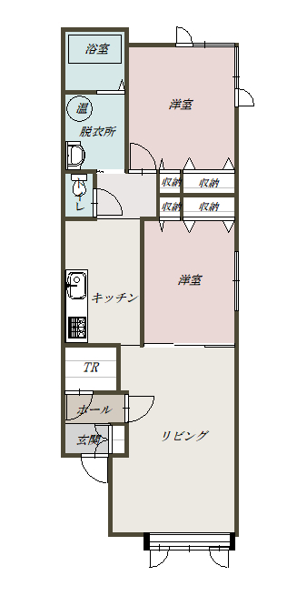 ハスコート士別105間取図